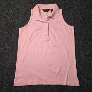 Eddie Bauer Women’s M Sleeveless Pink Polo 100% Cotton Shirt